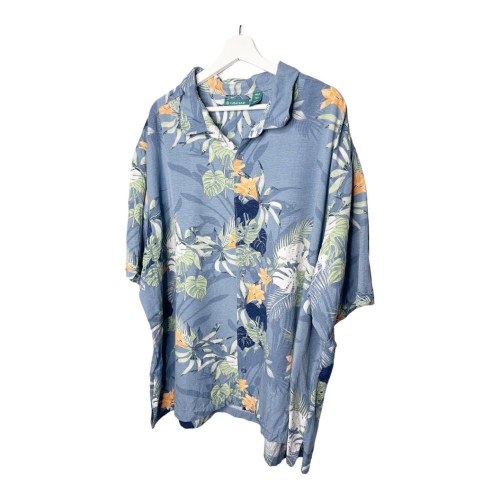 CUBAVERA Floral Hawaiian Shirt Size 4 XL Tall  - Picture 2 of 6